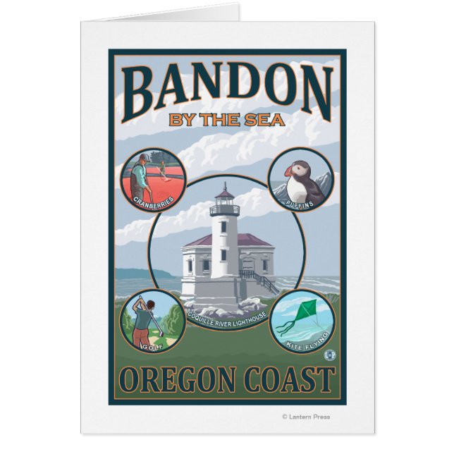Bandon, afiche de viaje de OregonScenic (Frente)