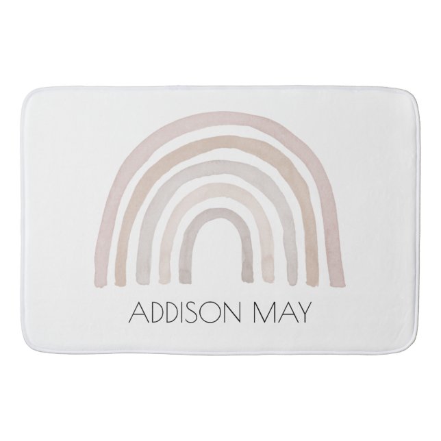 Bañera arco iris, alfombra de baño de nombre boho 