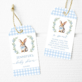 Bañera azul lindo de Pascua ducha gracias etiqueta