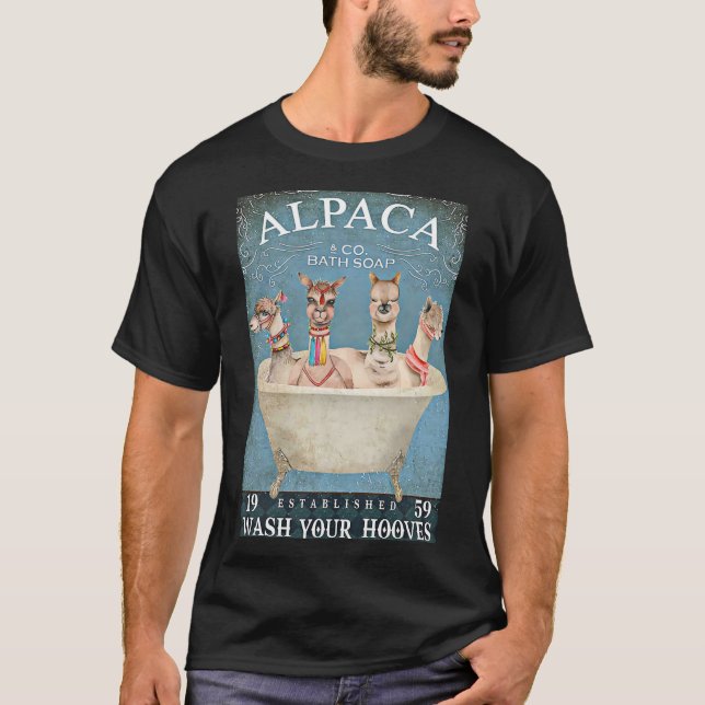Bañera de Alpaca lavar tus cascos camiseta clásica (Anverso)