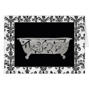 Bañera en blanco y negro