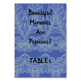 Bañes suaves Blue Beautiful Moments Número de mesa