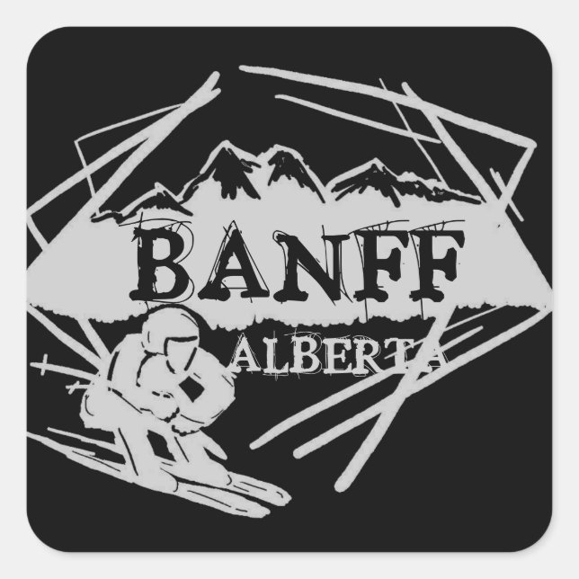 Banff Alberta Canadá pegatinas del logo de la pist (Anverso)