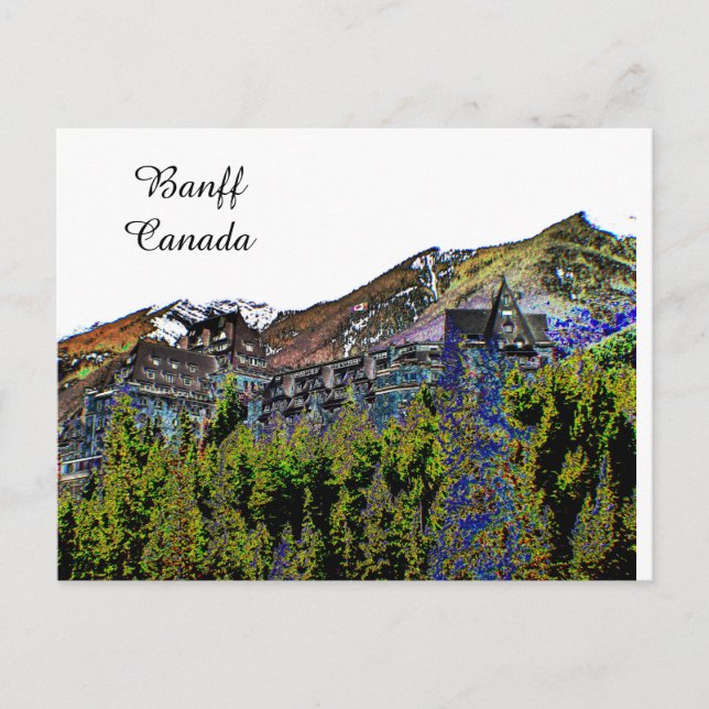 Banff, Canadá, postal (Anverso)