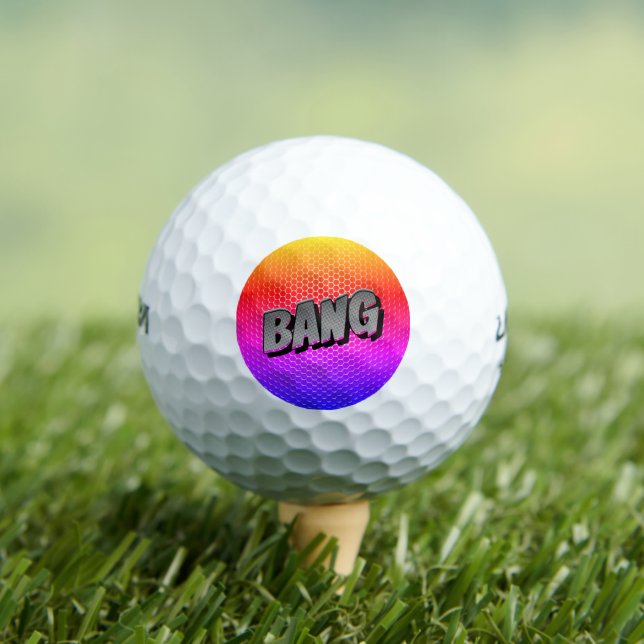 ¡Bang! Bolas de golf Retro Comic Pop Art (Camiseta in situ)