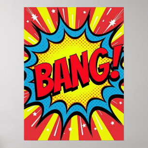 ¡BANG! Poster de estilo cómico de arte pop