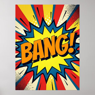 ¡BANG! Poster de estilo cómico de arte pop moderno