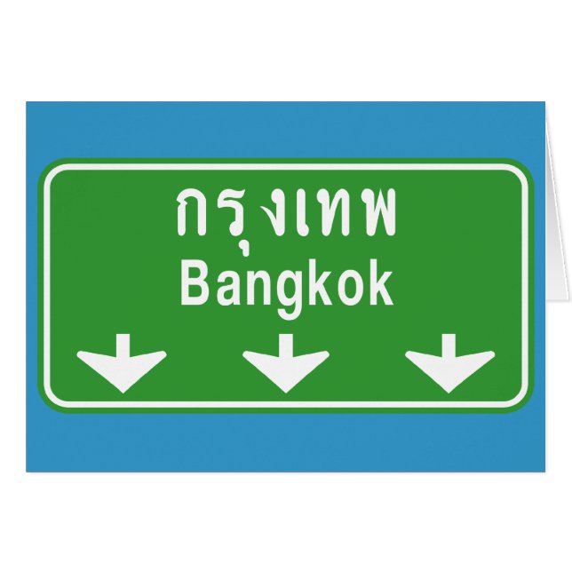 Bangkok Ahead, ¡Cuidado! ⚠ de Rótulo de tráfico en (Anverso (Horizontal))