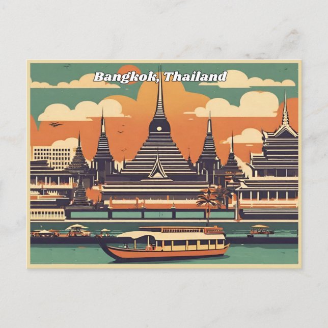 Bangkok, tarjeta postal de Tailandia (Anverso)