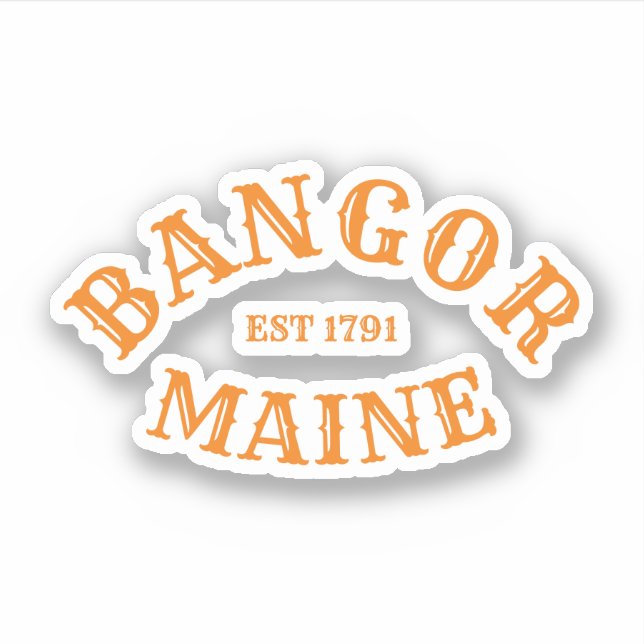 Bangor, Pegatina de Maine Oval (Anverso)
