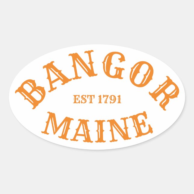 Bangor, Pegatina de Maine Oval (Anverso)
