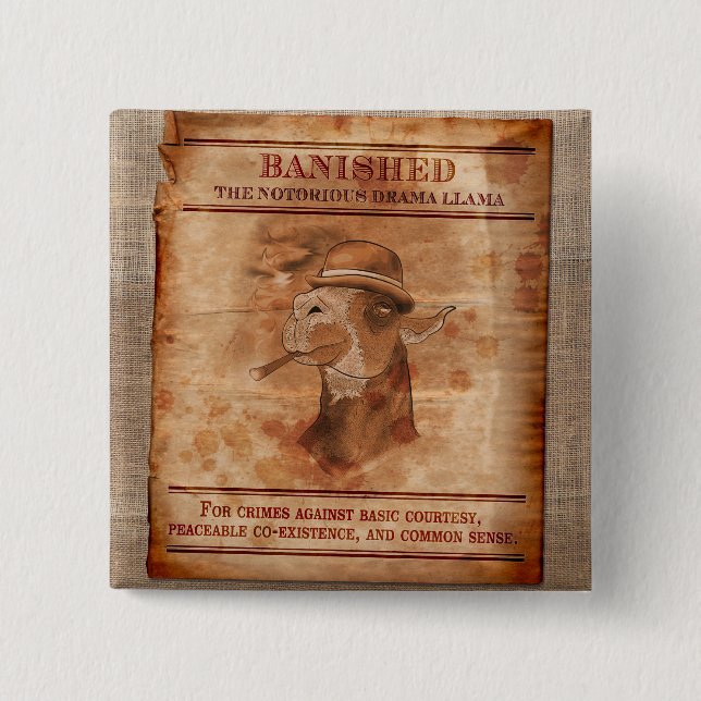 Banish las llamas del drama - 2" botón cuadrado (Anverso)