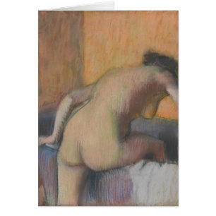 Bañista de Edgar Degas el   que camina en una tin