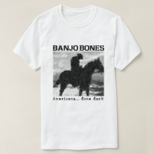 Banjo Bones Americana Hecha Oscura Camiseta