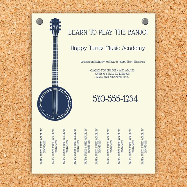 Banjo Lecciones Maestra De Música Lágrima De Flyer (Subido por el creador)