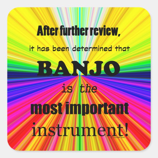 Banjo Pegatina más importante de Plaza de Instrume (Anverso)