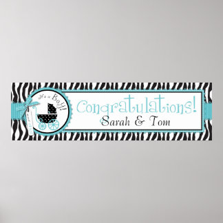 Banner Baby Shower de impresión y portadora de beb