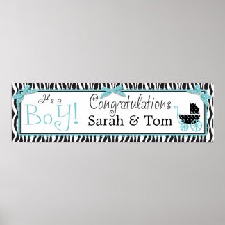 Banner Baby Shower de impresión y portadora de beb