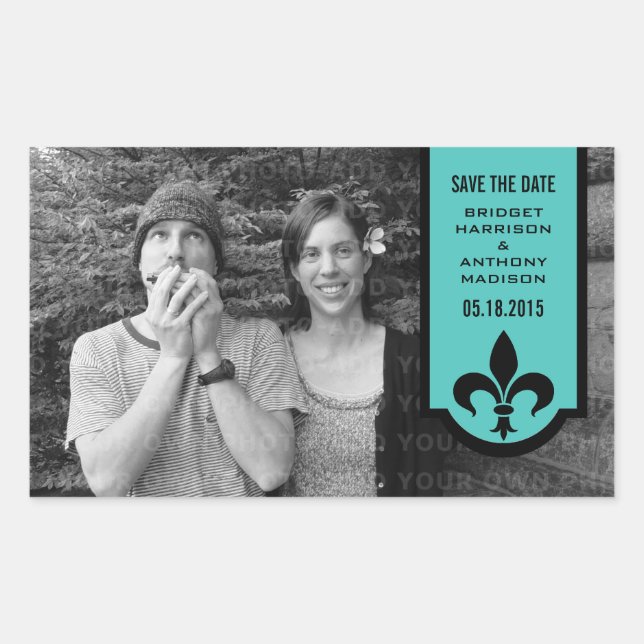 Banner de Aqua Fleur De Lis Salven a los Pegatinas (Anverso)