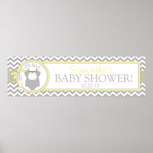 Banner de Baby Shower de impresión de Baby Boy Bow