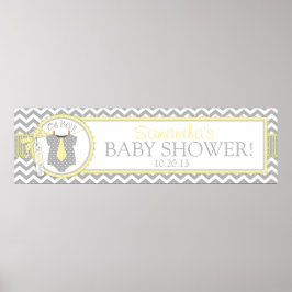 Banner de Baby Shower de impresión de Baby Boy Tie