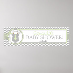 Banner de Baby Shower de impresión de Baby Boy Tie
