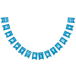 Banner de bandera de la fiesta de cumpleaños de Sk