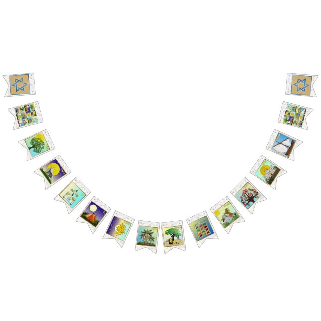 Banner de banderas de la tribu judía 12 de Israel (Todo)