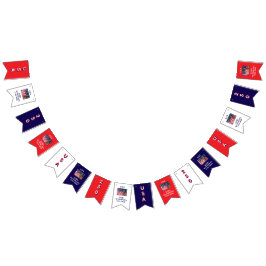 Banner de Banderas Patrióticas de Estados Unidos e