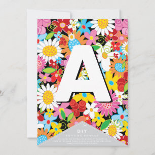 Banner de Bunting de Spring Flowers Whimsical Gard