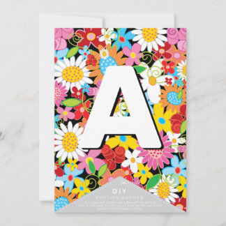 Banner de Bunting de Spring Flowers Whimsical Gard