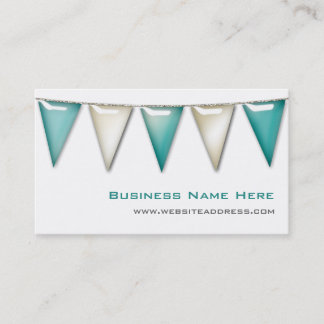 Banner de Fiesta azul/crema :: Tarjetas de visita 