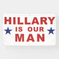 Banner de Hillary Clinton en señal 2016
