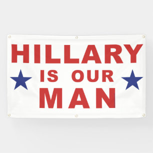 Banner de Hillary Clinton en señal 2016