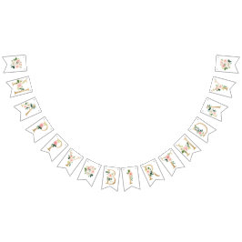 Banner de la bandera Floral Happy Birthday Bunting