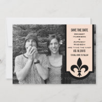 Banner de Linen Fleur De Lis Guardar la invitación