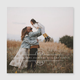 Banner moderno de árbol de Navidad Tarjeta de vaca