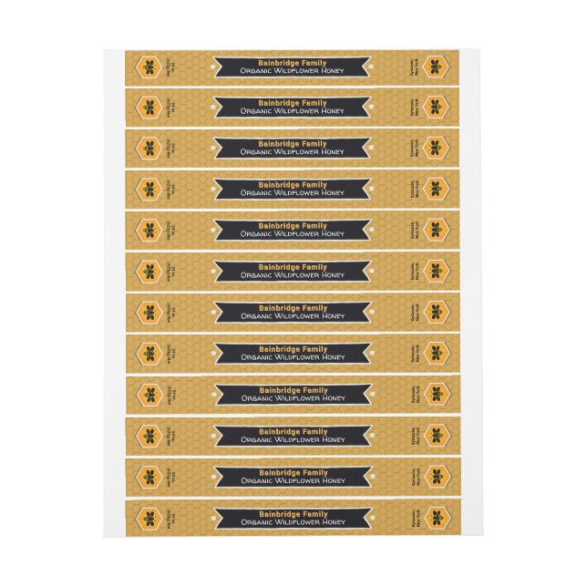 Banner negro Amber Honey Jar Lid (hoja)