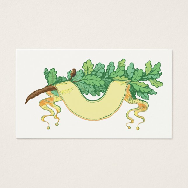 Banner y rama de hojas de roble (Frente)