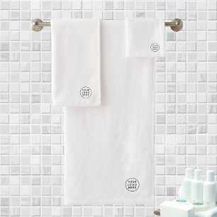 Baño blanco con logotipo personalizado
