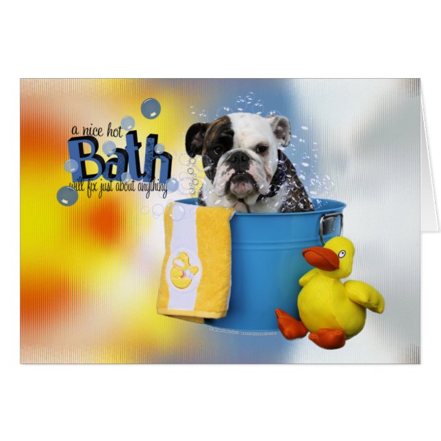 Baño caliente - Bulldog inglés - Delilah (Anverso (Horizontal))