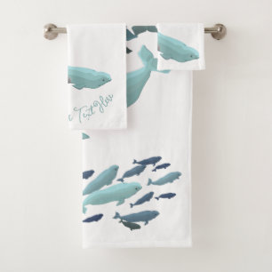 Baño de ballenas Beluga Set Toallas de baño de bal