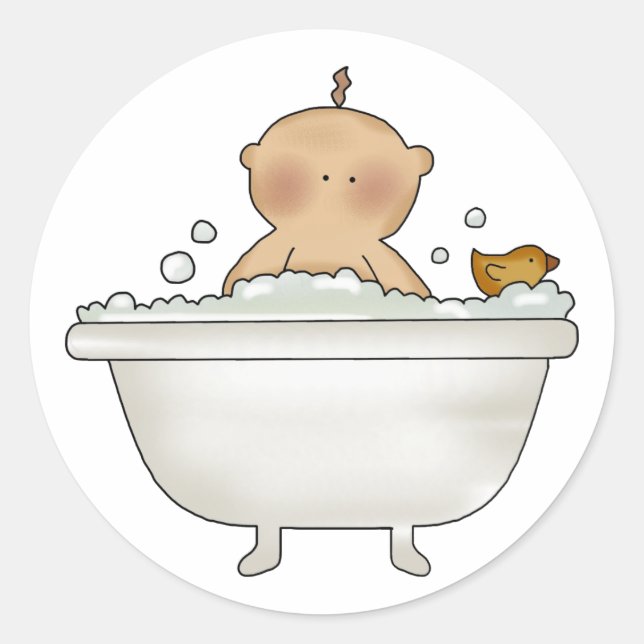 Baño de burbujas Pegatinas para bebés (Anverso)