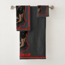Baño de Doberman Pincher Black & Red Guy's