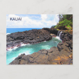 Baño de la Reina, Kauai, postal de Hawái