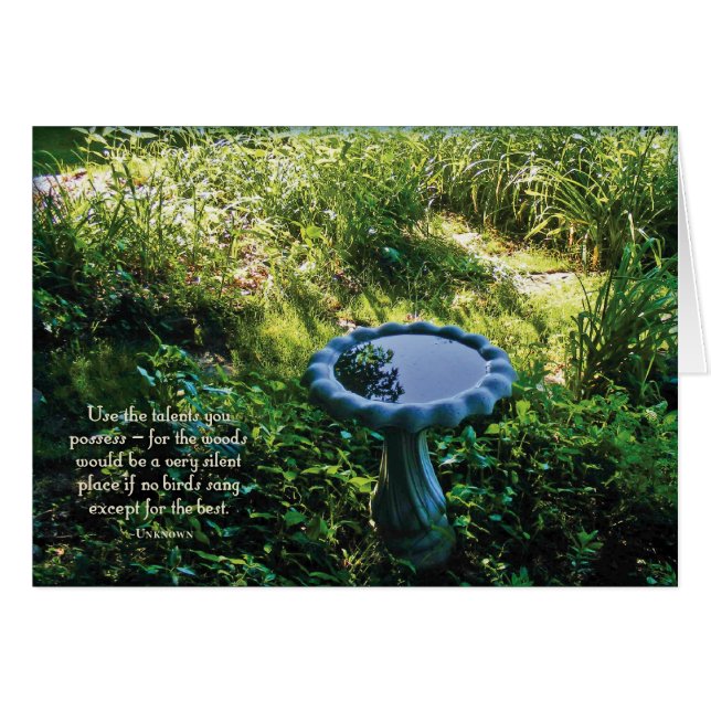 Baño del pájaro (Anverso (Horizontal))