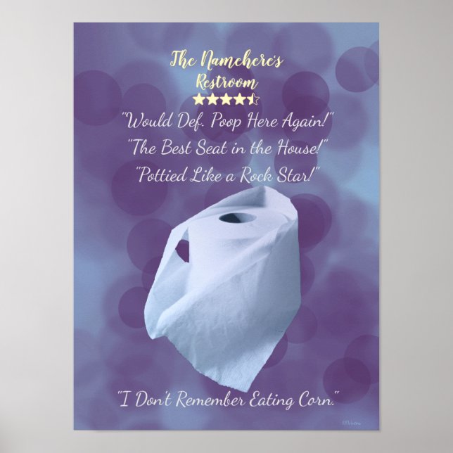 Baño divertido Rótulo, Pared Art, Decoración De Re (Frente)