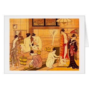 Baño femenino, Bella Artes japonés Torii Kiyonaga