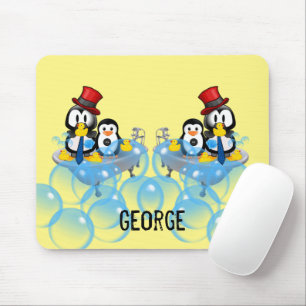 Baño Pingüino Bath Mouse Pad! Alfombrilla de ratón