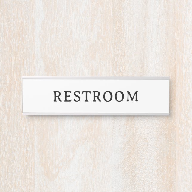 BAÑO | Placa de nombre de puerta moderna profesion (Anverso)